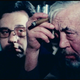 Peter Bogdanovich and John Huston in “The Other Side Of The Wind”